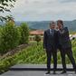 Brasil's President Jair Bolsonaro (R) talks with Argentina's Presidnt Mauricio Macri at a meeting of the  four-nation trade bloc Mercosur in Bento Goncalves, Brasil