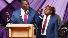 Nairobi Senator Johnson Sakaja and Nairobi Governor Mike Sonko