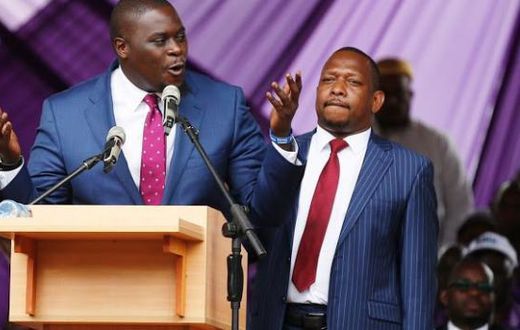 Nairobi Senator Johnson Sakaja and Nairobi Governor Mike Sonko