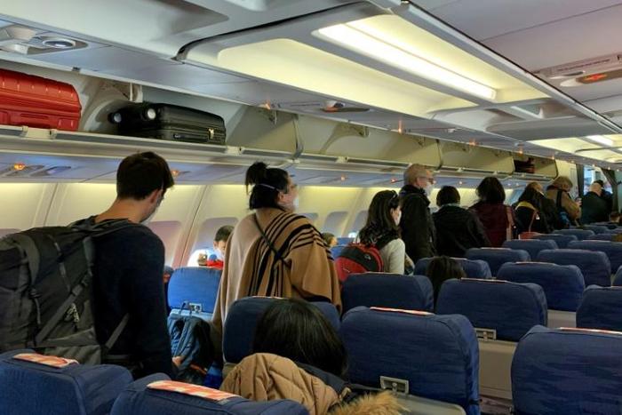 All the passengers had their temperatures taken before boarding