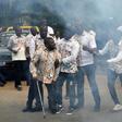 GPS members clashed with police outside party headquarters on Monday