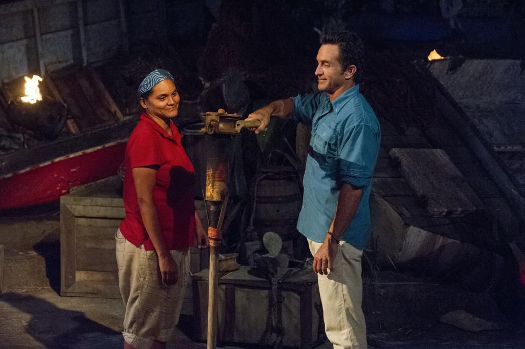 Sandra gets her torch snuffed for the first time ever.