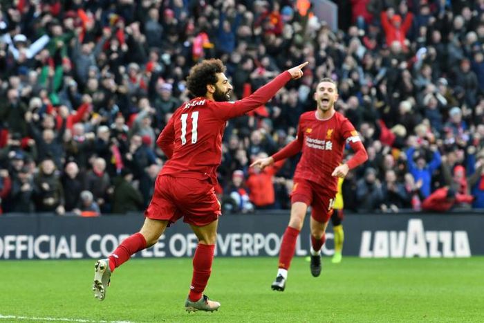Liverpool's Mohamed Salah (L) has scored four goals in his past three games