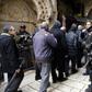 Israeli police keep a watchful eye on Palestinians headed to the main weekly prayers at Jerusalem's flashpoint Al-Aqsa mosque