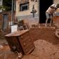A flooded house in the Brazilian town of Sabara, near Belo Horizonte, in January 2020