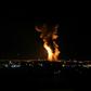 An Israel air strike hits the southern Gaza Strip following new rocket or mortar fire by Palestinian militants