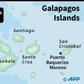 Map of the Galapagos islands locating La Cumbre volcano which erupted on January 12