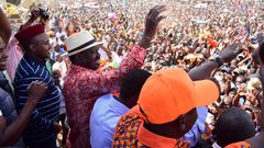 Fiery Jubilee MP from Rift Valley MP makes surprise appearance at Raila’s Kibra rally [Photos]