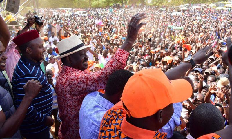 Fiery Jubilee MP from Rift Valley MP makes surprise appearance at Raila’s Kibra rally [Photos]