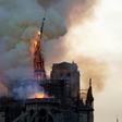 Notre Dame, part of a UNESCO world heritage site on the banks of the River Seine lost its gothic spire, roof and many precious artefacts in the fire, which was watched by huge crowds

A huge fire swept through the roof of the famed Notre-Dame Cathedral...