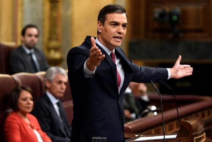 Spain's caretaker prime minister Pedro Sanchez told MPs there was no option other than his proposed coalition government