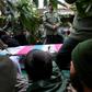 Mourners attend the funeral of Revolutionary Guards commander Morteza Ebrahimi, one of the deaths during last month's unrest that the Iranian authorities have confirmed