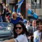 Uruguay's new President Luis Lacalle Pou (L) and Vice-President Beatriz Argimon at his inauguration in Montevideo