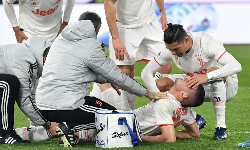 Turkish defender Merih Demiral pulled up injured shortly after scoring his first Juventus goal