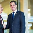While there was no unanimous EU position on recognising Guaido, right, as Venezuela's interim leader, a European source said "the meeting (between him and Borrell) is a message in itself"