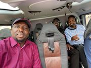 Moses Kuria with Kipchumba Murkomen on their way to Kinoru stadium