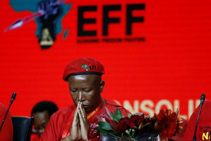 Controversial former ANC youth head Julius Malema was re-elected as head of the Economic Freedom Fighters -- but a decision to bar some local media caused a rumpus