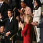 Venezuelan opposition leader Juan Guaido (C) waves as he is acknowledged by US President Donald Trump during his the State of the Union address at the US Capitol on February 4, 2020.