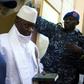 Incumbent Gambian president Yahya Jammeh (C) ruled for more than two decades before fleeing in 2017