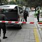 Police officers check a car at the entrance of La Rinconada gated community, where the Mexican embassy is located, in La Paz, after Mexico was accused of colluding with Spanish diplomats to whisk a wanted Bolivian ex-minister out of the embassy