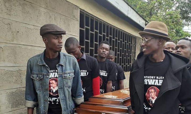 The late Churchill show comedian Njenga Mswahili laid to rest at Lang’ata cemetery (Photos)