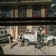Soldiers stand guard in front of the city hall in Villa Union, Mexico on December 2