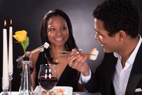 Couple having a meal