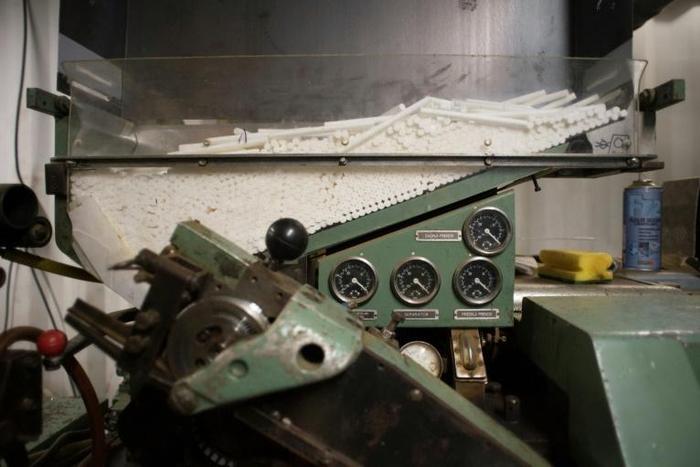 The factory, which was four metres underground, could produce more than 3,500 cigarettes per hour