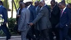 ODM Leader Raila Odinga views Mzee  Daniel arap Moi's body in unique style