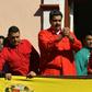 Venezuela President Nicolas Maduro (center) goads opposition leader Juan Guaido at an 'anti-imperialsim' rally in the capital Caracas