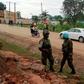 United Nations peacekeepers are seen at the UN civil base in Beni in the eastern part of the Democratic Republic of Congo on November 26
