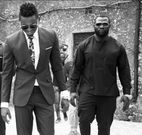 Diamond Platnumz with his ex-bodyguard Mwarabu Fighter.