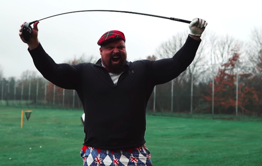 Eddie Hall Tries to Break World Golf Swing Record