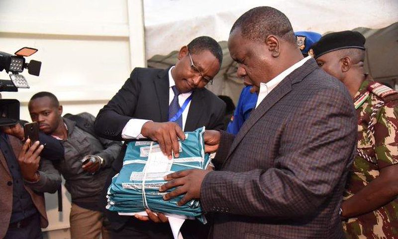 Interior CS Fred Matiang'i oversing start of KCPE exams