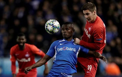 Mbwana Samatta (centre) joined Aston Villa from Genk on Monday