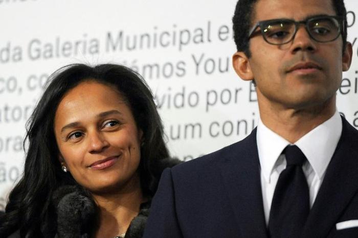 Angolan prosecutors have frozen bank accounts of Isabel dos Santos (L) and her husband Sindika Dokolo as part of their graft probe