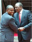 File image of Junet Mohamed with President Uhuru Kenyatta
