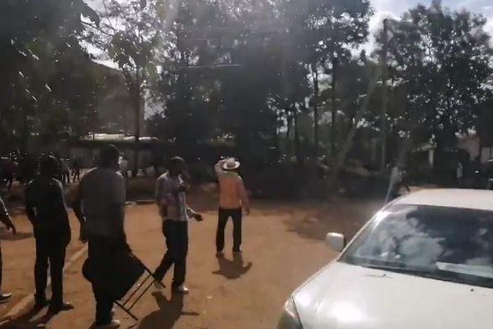 Chaos, gunshots as Jubilee candidate McDonald Mariga is chased out of Ayany polling station during Kibra by-election