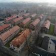 An aerial picture of the blocks of Auschwitz I, part of former German Nazi death camp Auschwitz-Birkenau, which had a record 2.3 million tourists in 2019