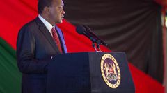 President Uhuru Kenyatta giving a speech