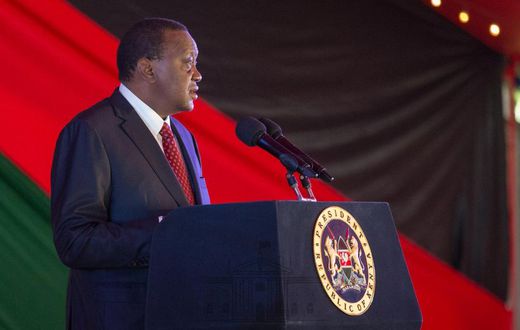 President Uhuru Kenyatta giving a speech