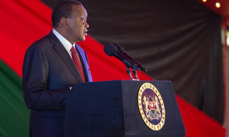President Uhuru Kenyatta giving a speech