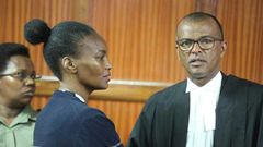 Sarah Wairimu Cohen with her lawyer Philip Murgor