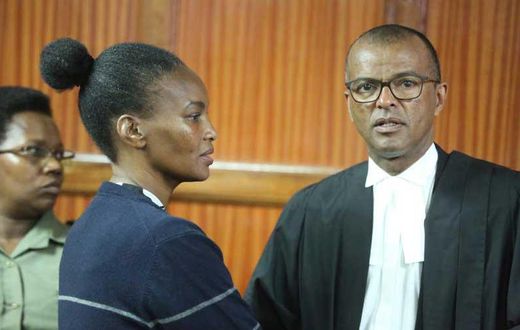 Sarah Wairimu Cohen with her lawyer Philip Murgor