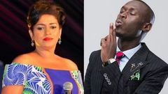 A collage image of Esther Passaris and King Kaka
