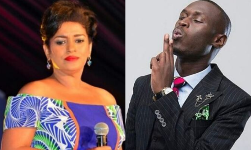 A collage image of Esther Passaris and King Kaka