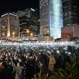 Thousands held a peaceful Thanksgiving themed rally in Hong Kong on Thursday night