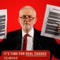 Labour leader Jeremy Corbyn holding what he claims are previously secret documents proving the UK PM wants to put the NHS on the table in a post-Brexit trade deal
