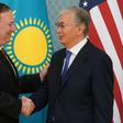 US Secretary of State Mike Pompeo meets Kazakh President Kassym-Jomart Tokayev in Nur-Sultan during Pompeo's European and Central Asian trip, from which he barred a reporter for US National Public Radio