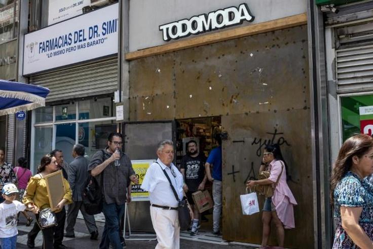 Many shops and businesses were forced to close for days at a time due to violent protests that broke out in Chile over a metro fare hike